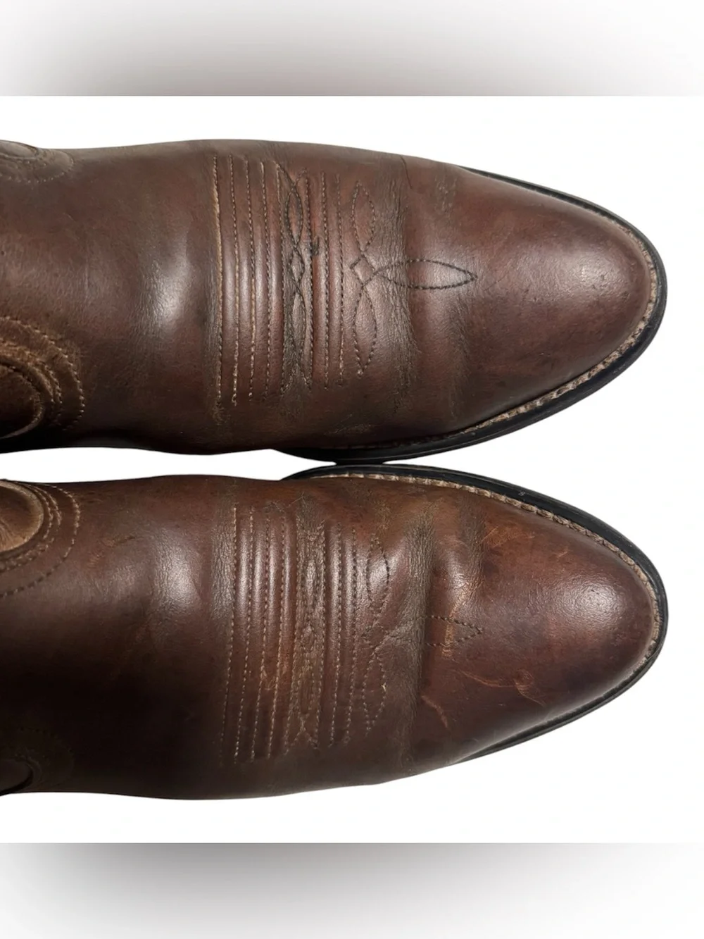 Ariat Women’s Heritage Brown Leather Western Cowboy Boots with Embroidery - 7B - Picture 7 of 9